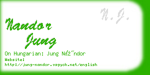 nandor jung business card